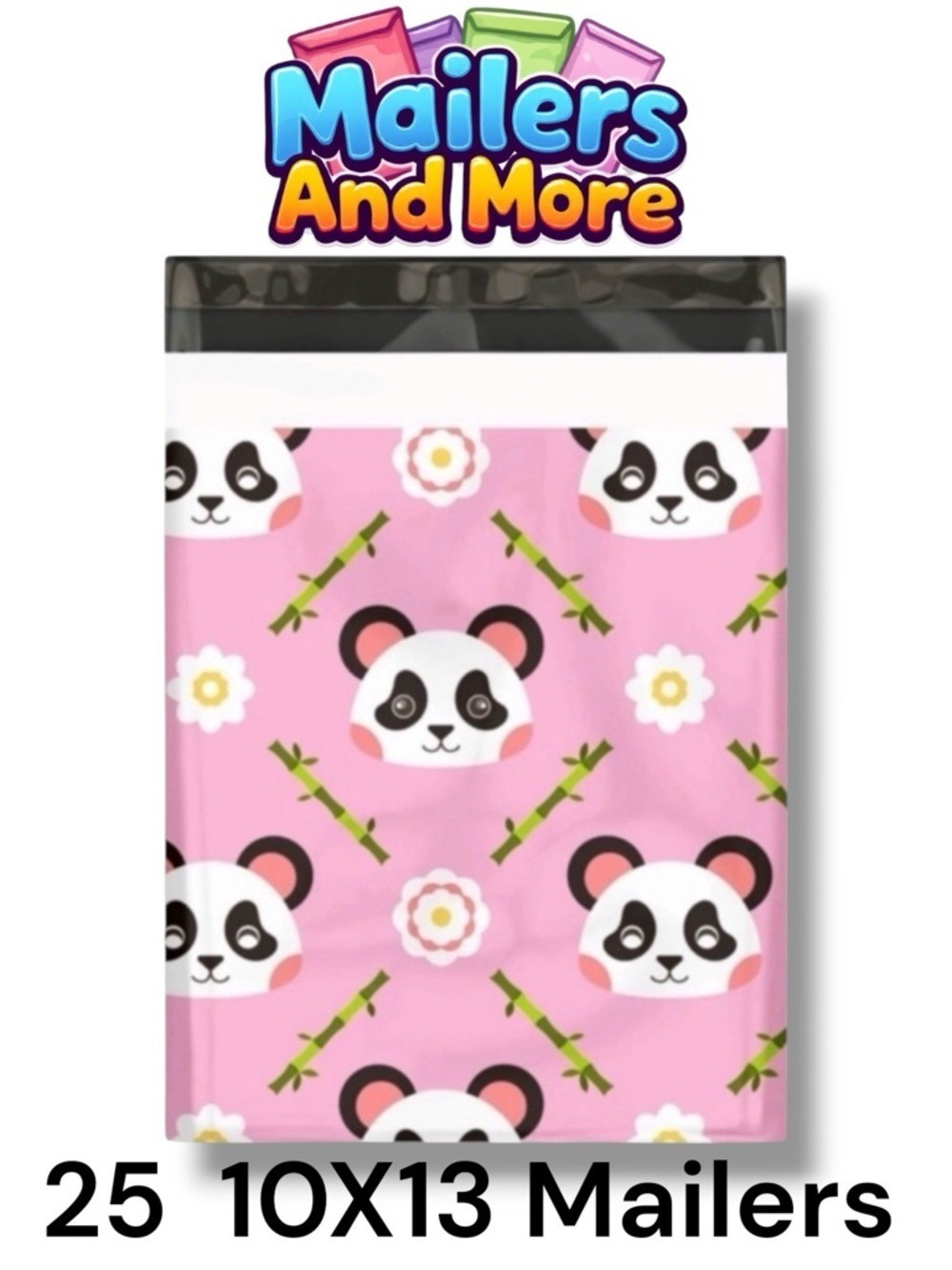 25 10X13 Poly Mailers, Pink Panda, Shipping Envelopes, PRICE IS FIRM